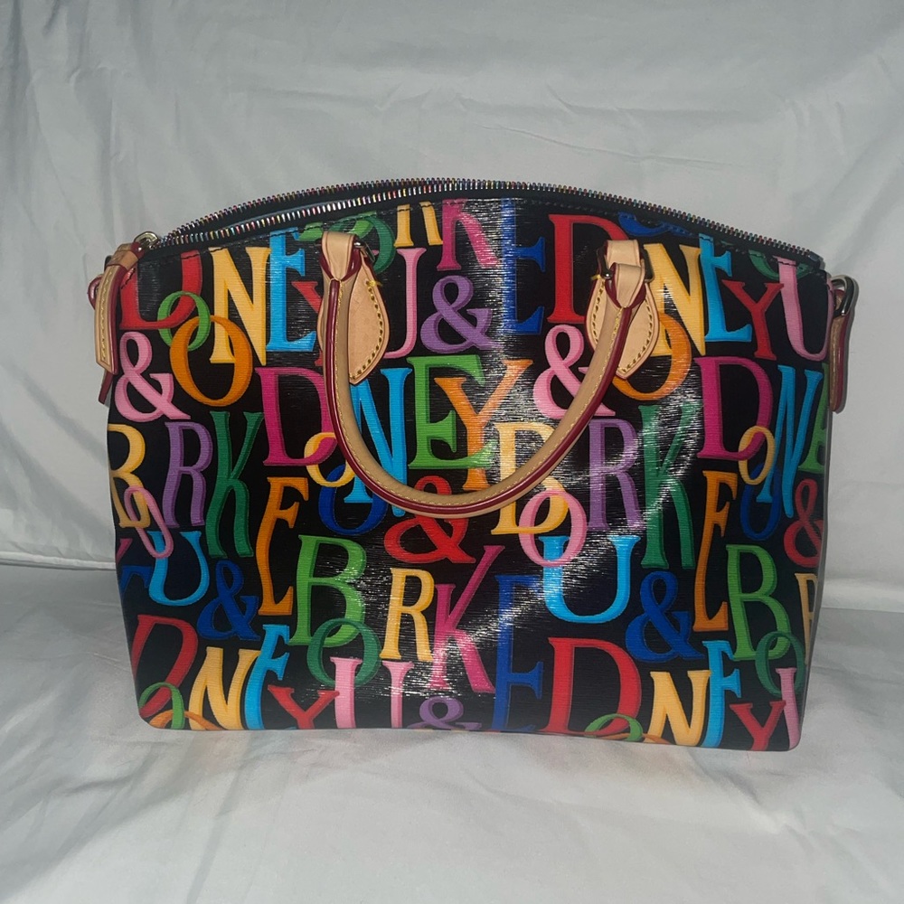 A colorful, Dooney & Bourke purse!